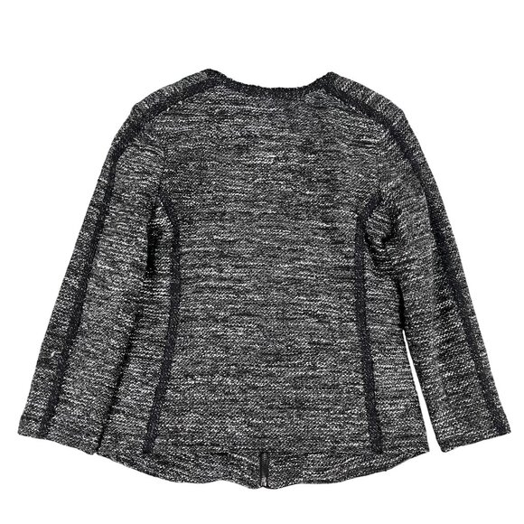 Ann Taylor Womens Wool Blend Zip Front Textured Tweed Jacket Sz Medium - Picture 2 of 5